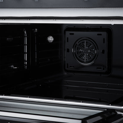 Torino 36 Inch Induction Range, 10,900W cooktop, 5.36 cf. True Convection Oven, Air Fry, Air Sous Vide, Smudge Resistant, Black - Forno Appliances