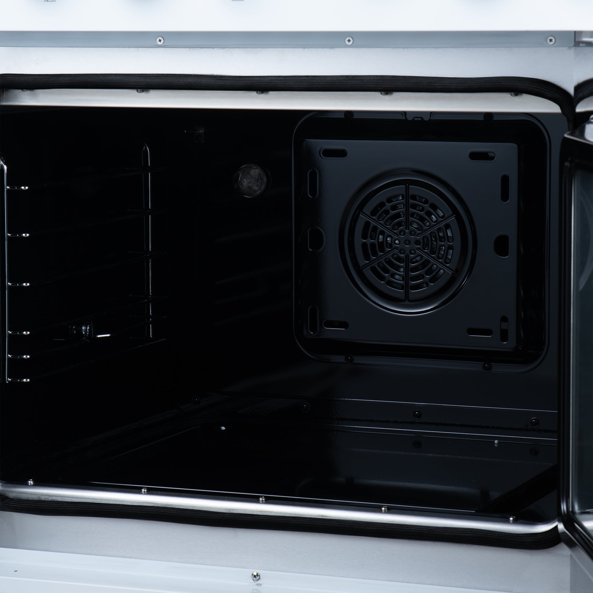 Torino French Door 30 Inch Induction Range with Air Fryer, Air Sous Vide & True Convection, Dual Broiler, White - Forno Appliances