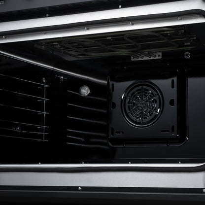 Torino French Door 36 Inch Induction Range with Air Fryer, Air Sous Vide & True Convection, Dual Broiler, Black - Forno Appliances