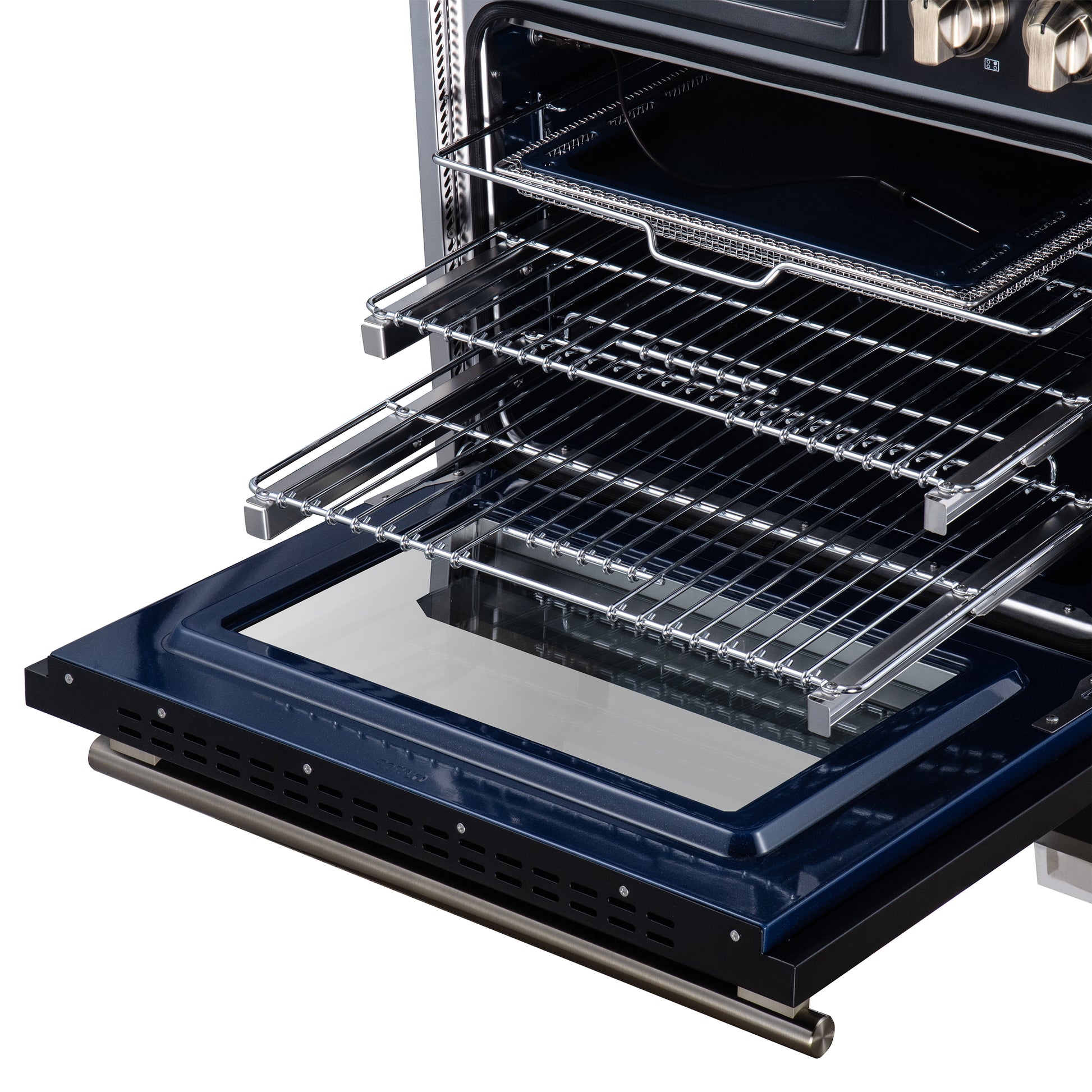 Maximus 30 Inch Induction Range, 8,800 Total Cooktop, 4.32 cf. True Convection Oven, Air Fryer, Air Sous Vide, Black - Forno Appliances