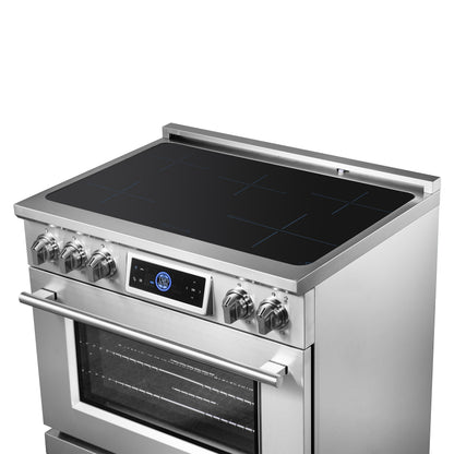 Cocina de inducción Forno Maximus de 36 pulgadas con freidora de aire