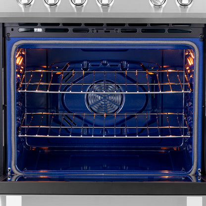 Forno Leonardo Espresso Cuisinière à induction encastrable en acier inoxydable de 30 pouces, four à convection, 5 zones de cuisson