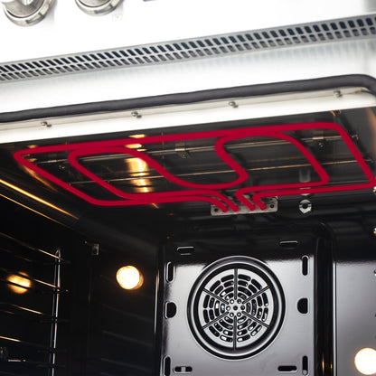 Cuisinière à induction à portes françaises Forno Torino de 36 pouces avec friteuse à air et four à convection véritable