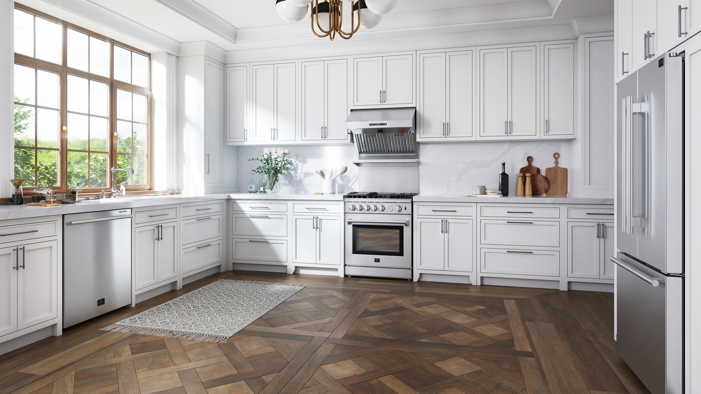 Lave-vaisselle encastré Forno Pozzo de 24 pouces, cuve haute, commandes par le haut, acier inoxydable, 49 dBA, certifié ENERGY STAR