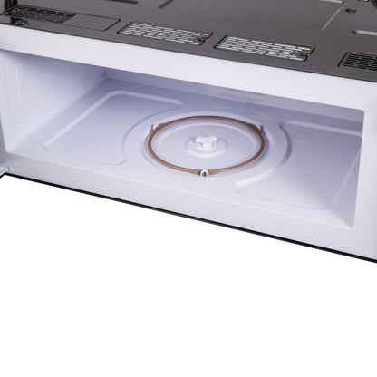 Horno de microondas sobre la estufa Forno Padula, 30 pulgadas, 1.2 pies cúbicos, acero inoxidable, 400 CFM, sensor de cocción