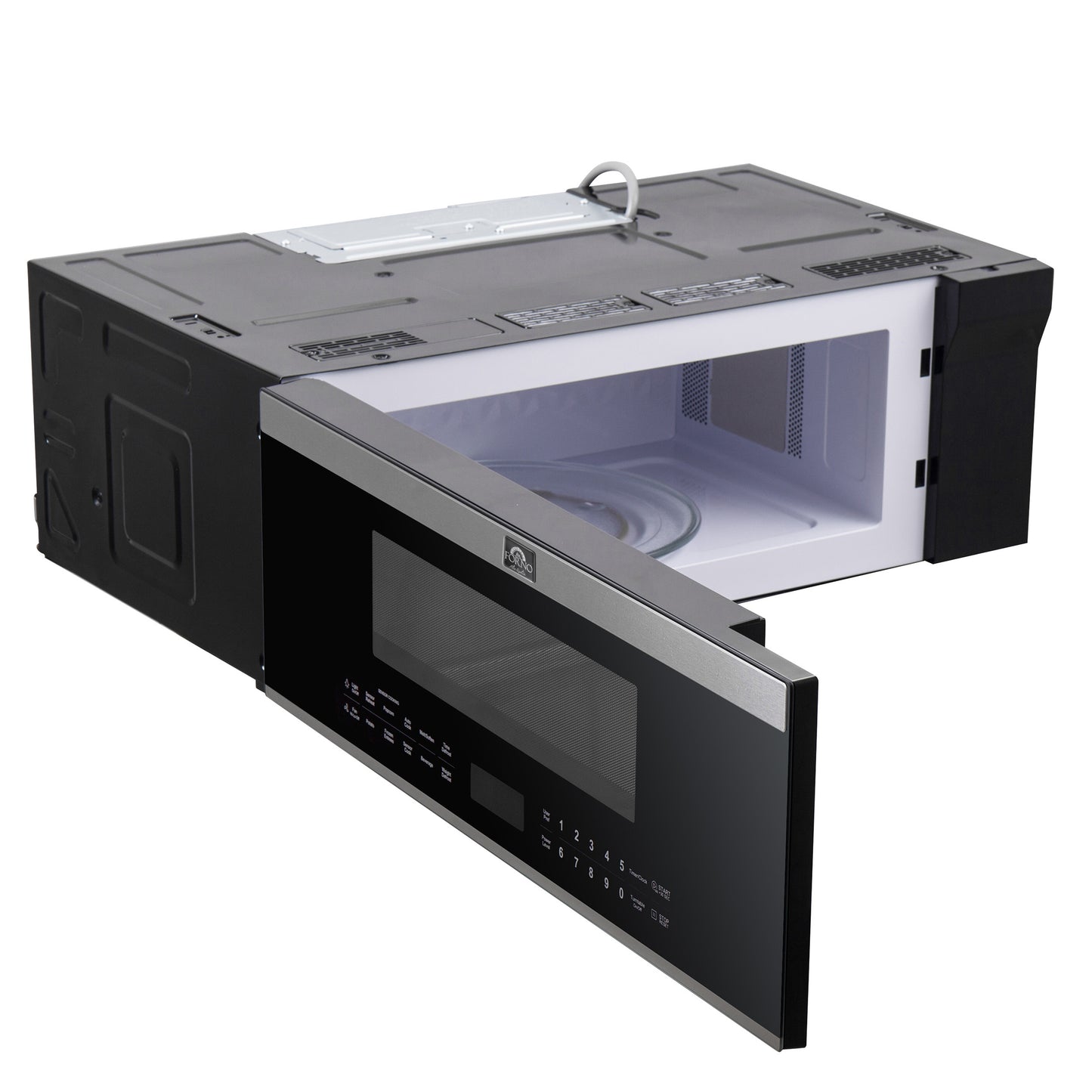 Horno de microondas sobre la estufa Forno Padula, 30 pulgadas, 1.2 pies cúbicos, acero inoxidable, 400 CFM, sensor de cocción