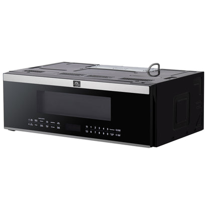 Horno de microondas sobre la estufa Forno Padula, 30 pulgadas, 1.2 pies cúbicos, acero inoxidable, 400 CFM, sensor de cocción