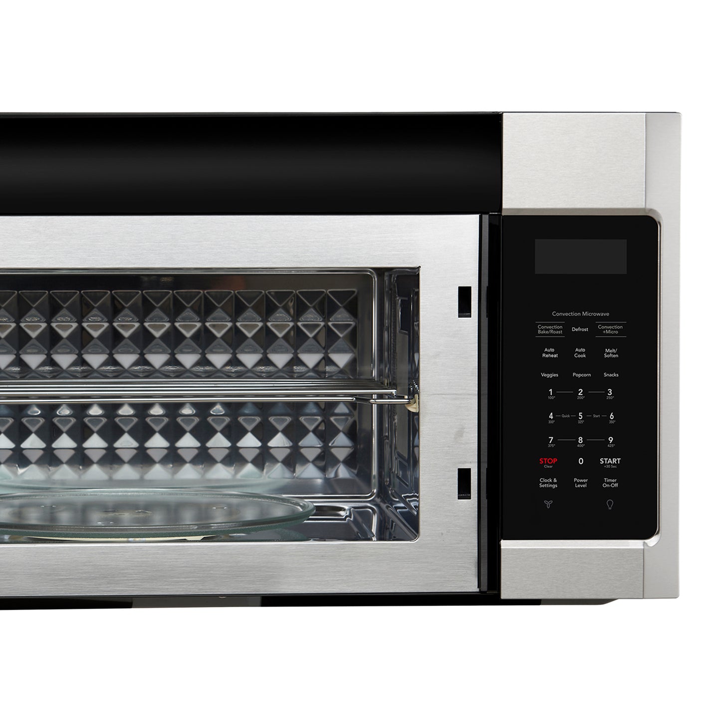 Microondas de convección Forno Fornace de 30 pulgadas sobre la estufa, acero inoxidable, 1.5 pies cúbicos, ventilación de 300 CFM, control táctil, luz LED