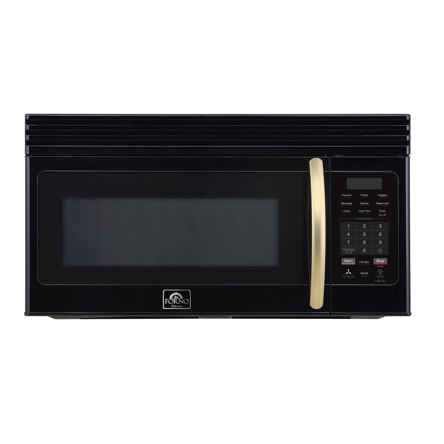 Microondas Forno Scalo de 30 pulgadas sobre la estufa, negro, 1.6 pies cúbicos, ventilación de 300 CFM, control táctil, luz LED