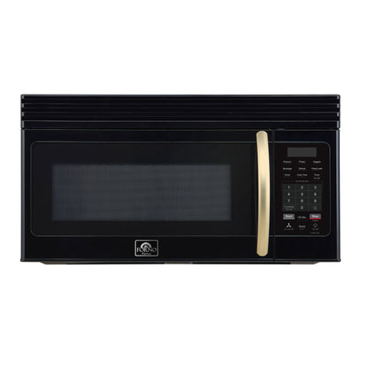 Microondas Forno Scalo de 30 pulgadas sobre la estufa, negro, 1.6 pies cúbicos, ventilación de 300 CFM, control táctil, luz LED