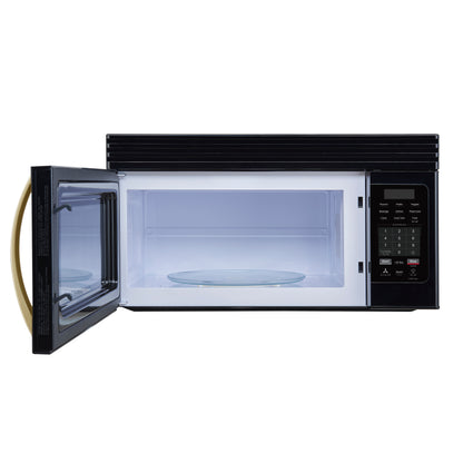 Microondas Forno Scalo de 30 pulgadas sobre la estufa, negro, 1.6 pies cúbicos, ventilación de 300 CFM, control táctil, luz LED