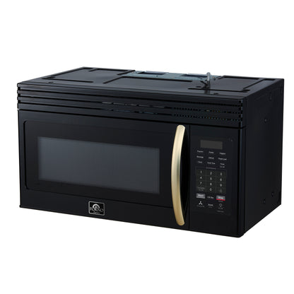 Microondas Forno Scalo de 30 pulgadas sobre la estufa, negro, 1.6 pies cúbicos, ventilación de 300 CFM, control táctil, luz LED