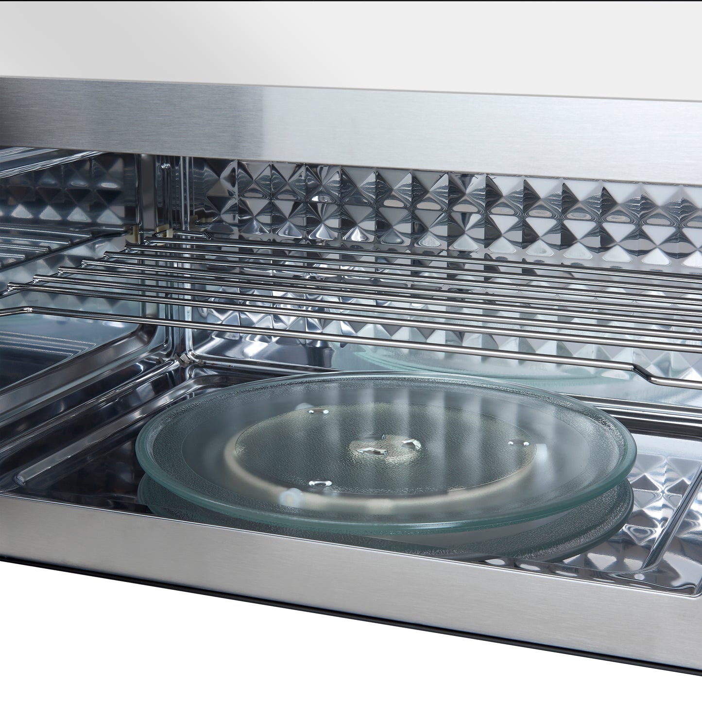 Microondas de convección Forno Fornace de 30 pulgadas sobre la estufa, blanco, 1.5 pies cúbicos, ventilación de 300 CFM, control táctil, luz LED