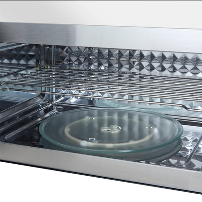 Microondas de convección Forno Fornace de 30 pulgadas sobre la estufa, blanco, 1.5 pies cúbicos, ventilación de 300 CFM, control táctil, luz LED