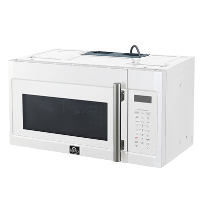 Microondas de convección Forno Fornace de 30 pulgadas sobre la estufa, blanco, 1.5 pies cúbicos, ventilación de 300 CFM, control táctil, luz LED