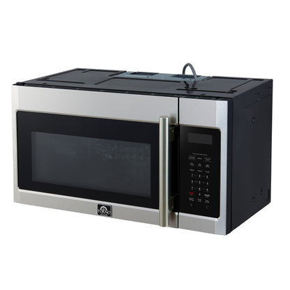 Microondas de convección Forno Fornace de 30 pulgadas sobre la estufa, acero inoxidable, 1.5 pies cúbicos, ventilación de 300 CFM, control táctil, luz LED