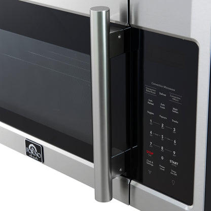 Microondas de convección Forno Fornace de 30 pulgadas sobre la estufa, acero inoxidable, 1.5 pies cúbicos, ventilación de 300 CFM, control táctil, luz LED