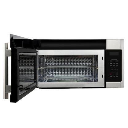 Microondas de convección Forno Fornace de 30 pulgadas sobre la estufa, acero inoxidable, 1.5 pies cúbicos, ventilación de 300 CFM, control táctil, luz LED