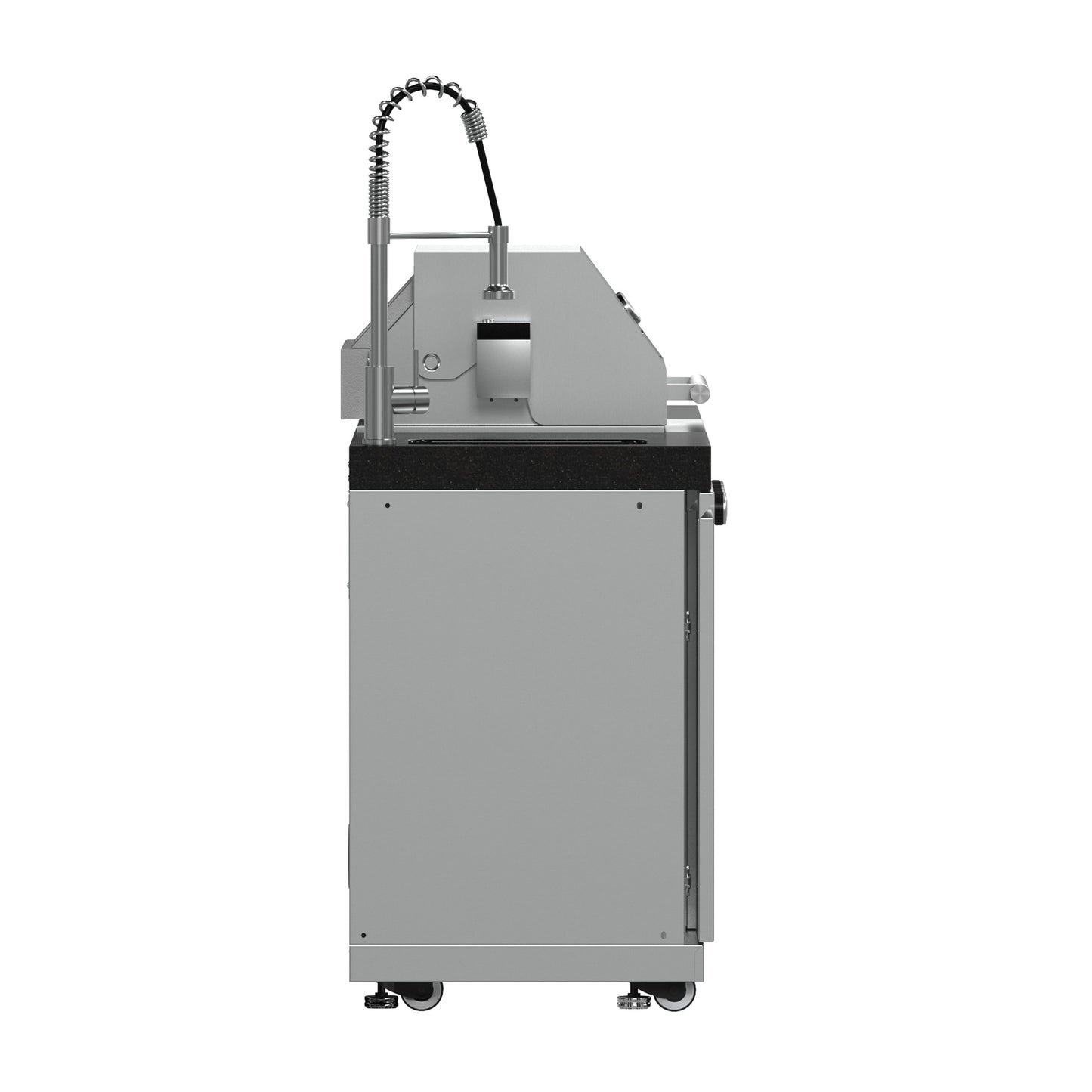 Barbacoa FORNO Bulnes de 76 cm, 60 000 BTU, 3 quemadores con quemadores infrarrojos para sellar y asar, cocina exterior de acero inoxidable con centro de bebidas de 547 ml y encimeras de granito negro.