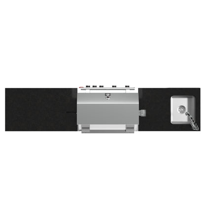 Barbacoa FORNO Bulnes de 76 cm, 60 000 BTU, 3 quemadores con quemadores infrarrojos para sellar y asar, cocina exterior de acero inoxidable con centro de bebidas de 547 ml y encimeras de granito negro.