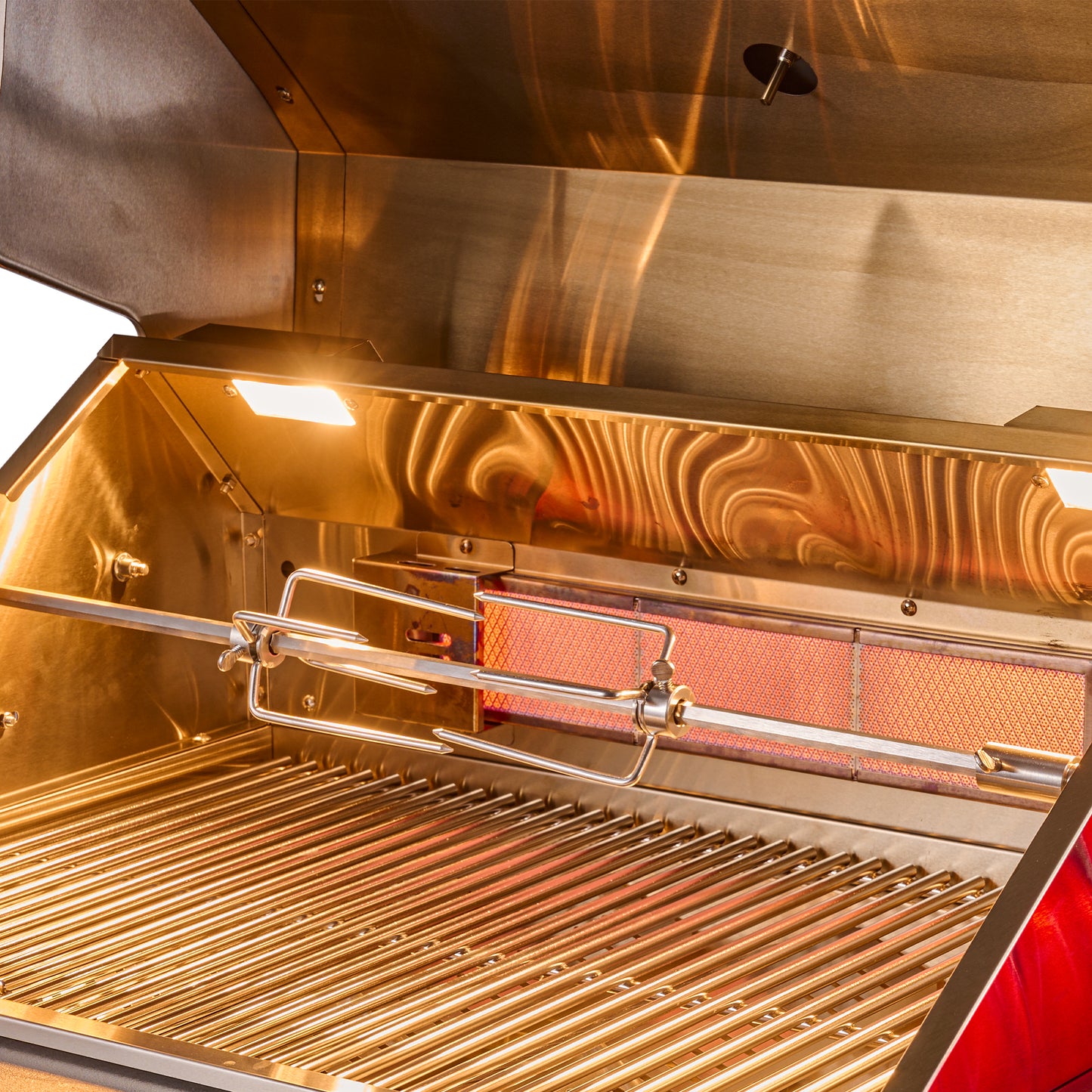 Cocina exterior Forno Rimini: barbacoa de 76 cm, 62 600 BTU, refrigerador de 1,4 m³, encimeras blancas