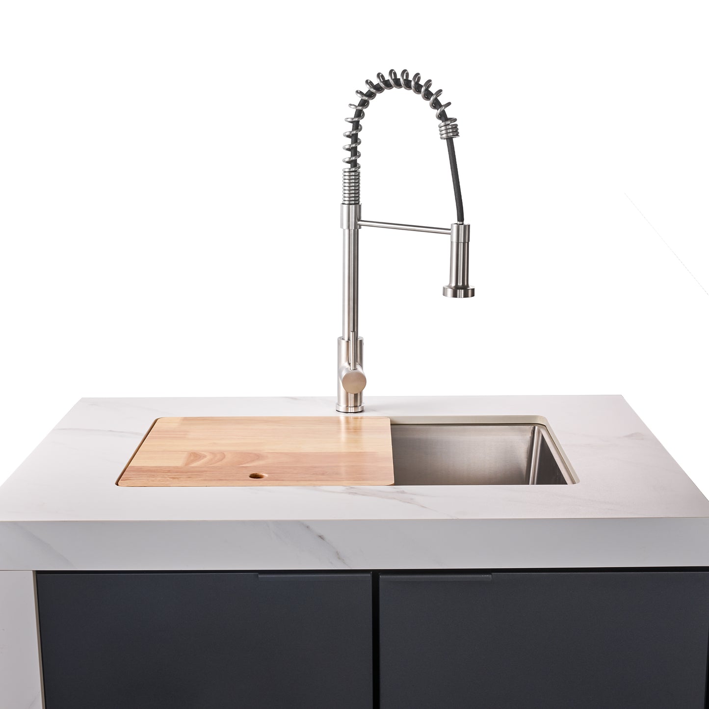 Cocina exterior Forno Rimini: barbacoa de 76 cm, 62 600 BTU, refrigerador de 1,4 m³, encimeras blancas