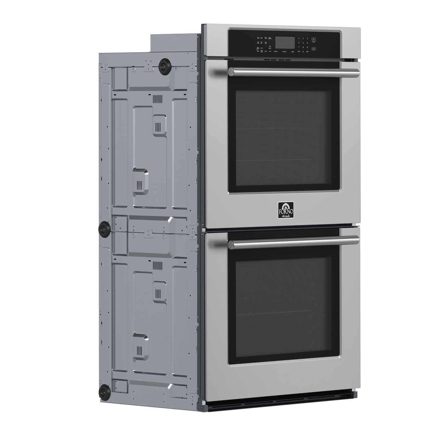 Four mural double encastrable Forno Villarosa de 30 pouces, acier inoxydable, cuisson par convection, panneau de commande tactile, fonction autonettoyante