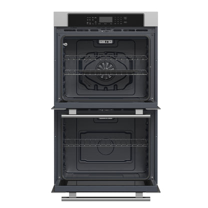 Four mural double encastrable Forno Villarosa de 30 pouces, acier inoxydable, cuisson par convection, panneau de commande tactile, fonction autonettoyante