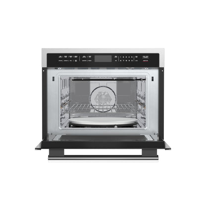 Horno compacto Forno Oliena de 24 pulgadas y microondas de 1000 vatios, 1,6 pies cúbicos, horno de convección