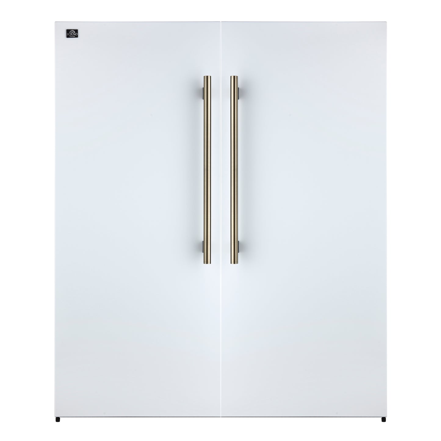 Refrigerador/congelador convertible Forno Maderno de 2 puertas, 28 pulgadas de ancho, blanco, molduras decorativas, 27.2 pies cúbicos, 84 pulgadas de alto, certificación ENERGY STAR