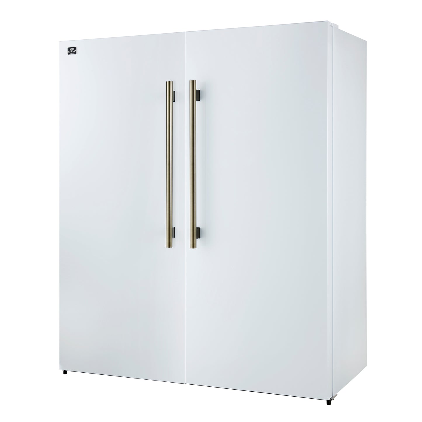 Refrigerador/congelador convertible Forno Maderno de 2 puertas, 28 pulgadas de ancho, blanco, molduras decorativas, 27.2 pies cúbicos, 84 pulgadas de alto, certificación ENERGY STAR
