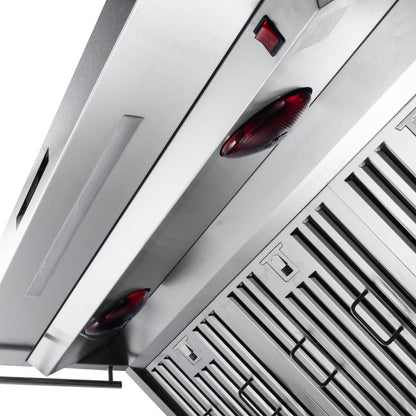 Forno Savona 48-Inch Wall Mount Range Hood, Baffle Filters, Backsplash Included - Forno Appliances