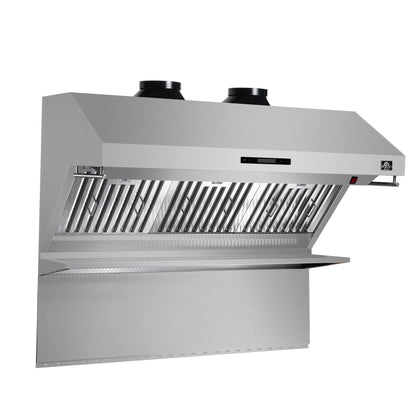 Forno Savona 48-Inch Wall Mount Range Hood, Baffle Filters, Backsplash Included - Forno Appliances