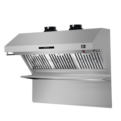 Forno Savona 48-Inch Wall Mount Range Hood, Baffle Filters, Backsplash Included - Forno Appliances