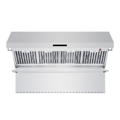 Savona 60-Inch Hotte Murale, Filtres À Chicane & Dosseret, Lampes Chauffantes