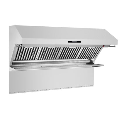 Savona 60-Inch Hotte Murale, Filtres À Chicane & Dosseret, Lampes Chauffantes