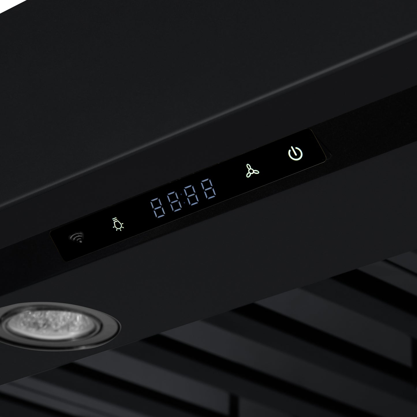 Valente 48" Range Hood in Black with 304 CFM, 3 speeds, Dishwasher safe Baffle filters, LED Lights and Remote Control - Forno Appliances