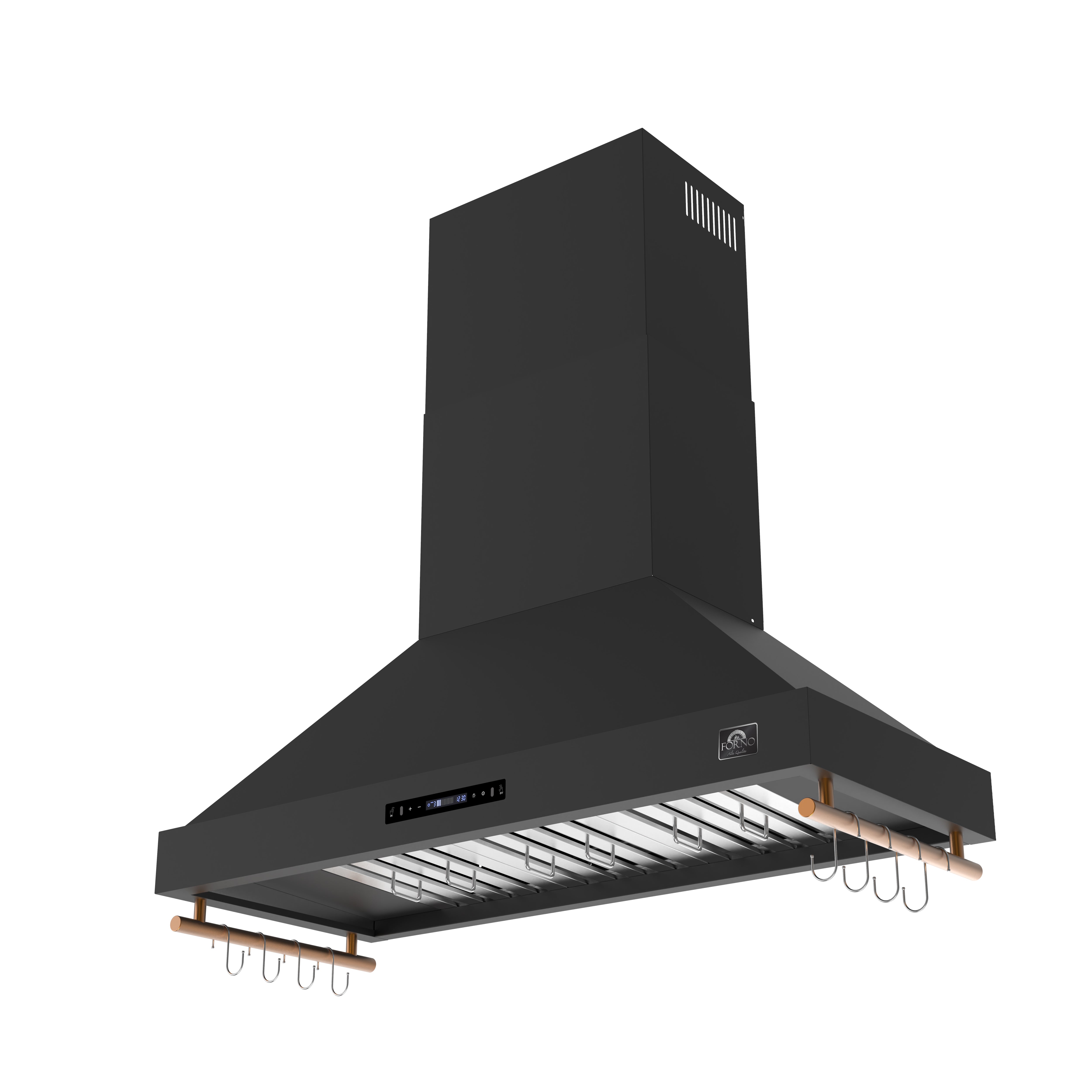 Forno Venezia 48 Inch Wall-Mounted Range Hood in Black with
