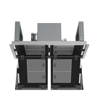 Campana extractora empotrada de techo FORNO Arezzo de 44 pulgadas, motores dobles, 1200 CFM, filtros híbridos, control remoto