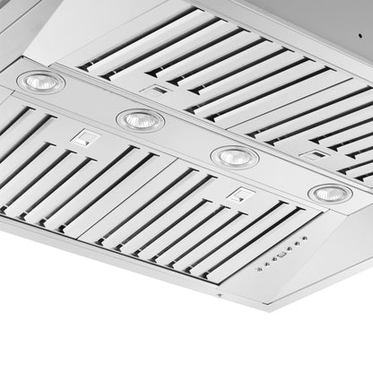 Campana extractora insertable Forno Altilia de 36 pulgadas, acero inoxidable, iluminación LED, filtros deflectores