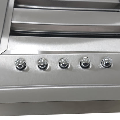 Campana extractora de inserción Forno Frassanito de 30 pulgadas, 450 CFM, filtros deflectores de acero inoxidable, iluminación LED