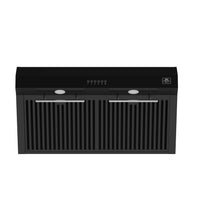 Forno Bari Espresso Hotte de cuisine sous meuble 76,2 cm, noire, 600 CFM, éclairage LED, filtres à chicane lavables au lave-vaisselle, contrôle du ventilateur à 3 vitesses