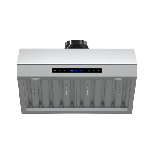 Hotte de cuisinière murale Forno Palazzo 30 pouces, acier inoxydable, filtres à chicane robustes, télécommande