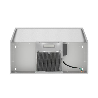 Hotte de cuisinière sous armoire Forno Cappa de 30 pouces, acier inoxydable, 200 pi³/min, convertible, éclairage DEL