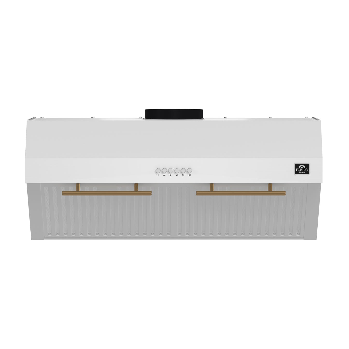 Campana extractora Forno Bari Espresso de 30 pulgadas, color blanco, 600 CFM, iluminación LED, filtros deflectores aptos para lavavajillas, control de ventilador de 3 velocidades