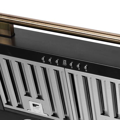 Campana extractora de pared Forno Aria de 30 pulgadas en color negro