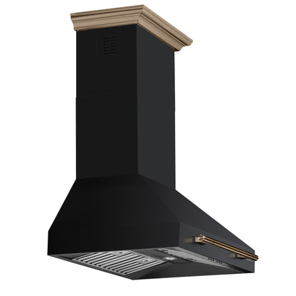 Campana extractora de pared Forno Aria de 30 pulgadas en color negro