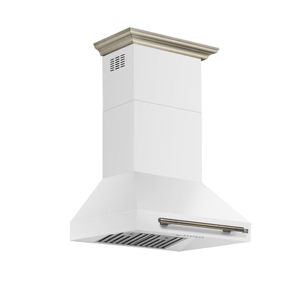 Campana extractora de pared Forno Aria de 30 pulgadas en color blanco