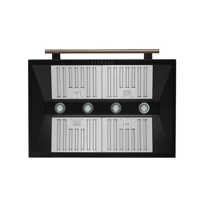 Campana extractora de pared Forno Aria de 36 pulgadas en color negro