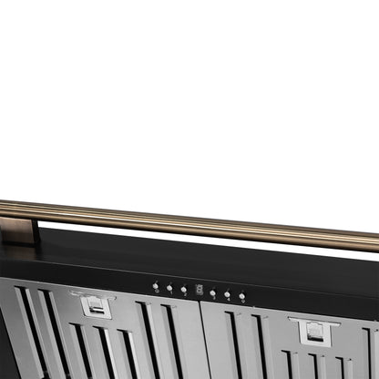 Campana extractora de pared Forno Aria de 36 pulgadas en color negro